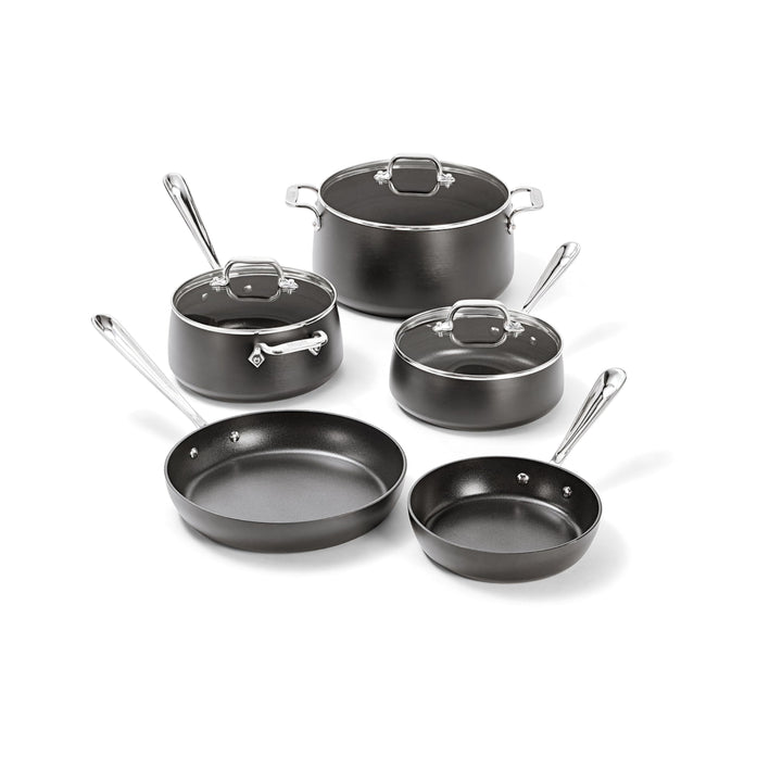 All-Clad HA1 8-inch fry pan with easy-release nonstick for quick cooking.