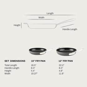 All-Clad HA1 fry pan stainless steel handle for a secure grip.