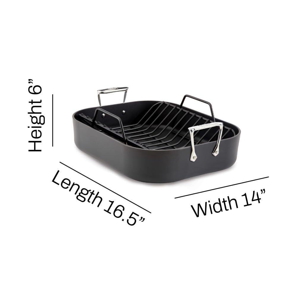 All-Clad HA1 roaster is dishwasher-safe for quick cleanup.