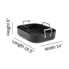 All-Clad HA1 roaster is dishwasher-safe for quick cleanup.