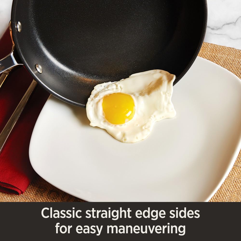 All-Clad HA1 roaster nonstick coating aids release of delicate foods.