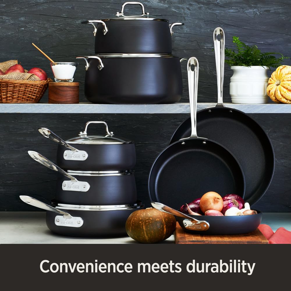 All-Clad HA1 roaster side handles offer secure grip during transfer.