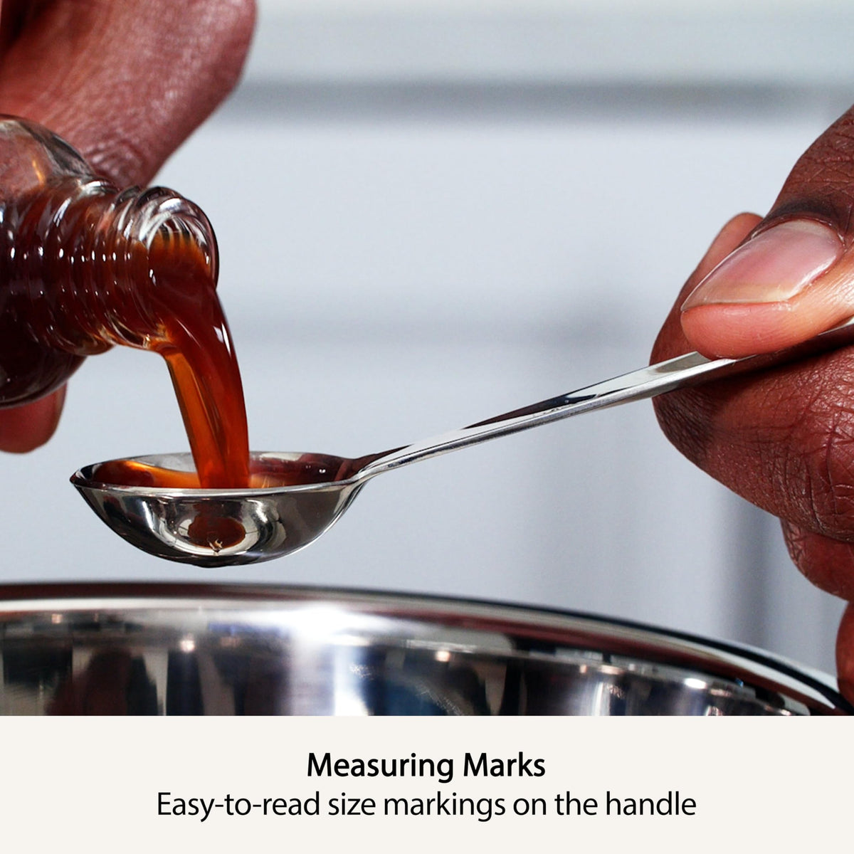 All-Clad linked spoons set for fast access in kitchens
