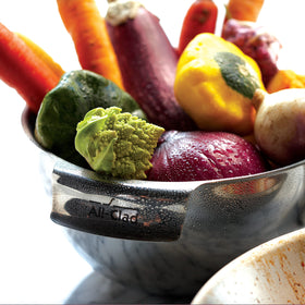 All-Clad mixing bowls dishwasher-safe finish ensures easy cleaning.
