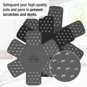 All-Clad non-slip grips provide a heat-resistant, comfortable handle for hot pots and pans