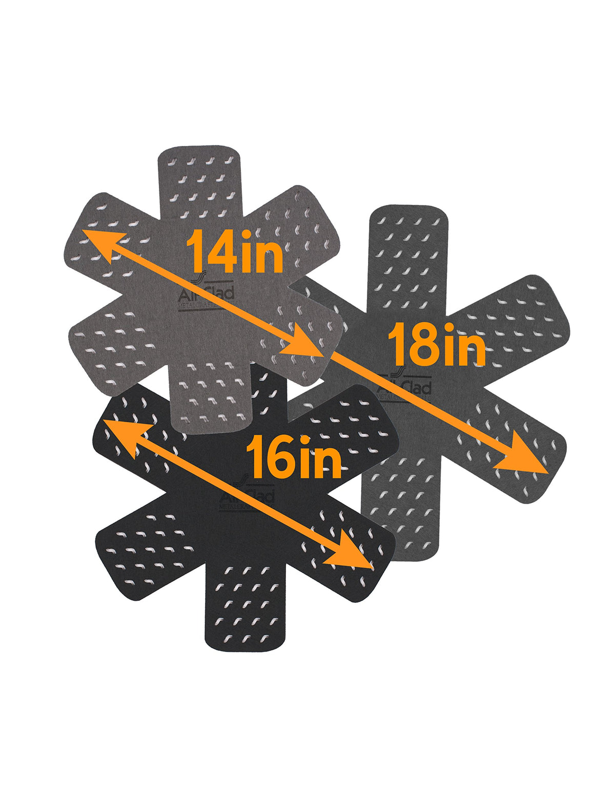 All-Clad pot protectors 16-inch provide snug fit for large pots and safe stacking.