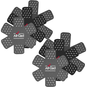 All-Clad pot protectors with star-pattern cover protect cookware during storage.