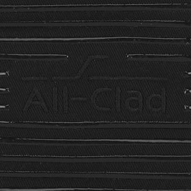 All-Clad heavyweight cotton twill with silicone on both sides offers durable, flexible protection.