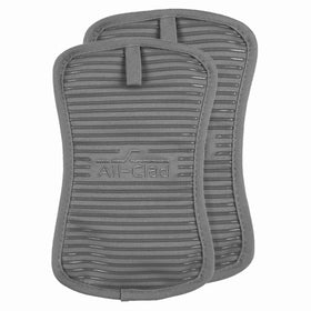All-Clad premium pot holder silicone grip provides secure non-slip handling.