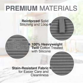 All-Clad premium pot holder two-pack for kitchen and barbecue.