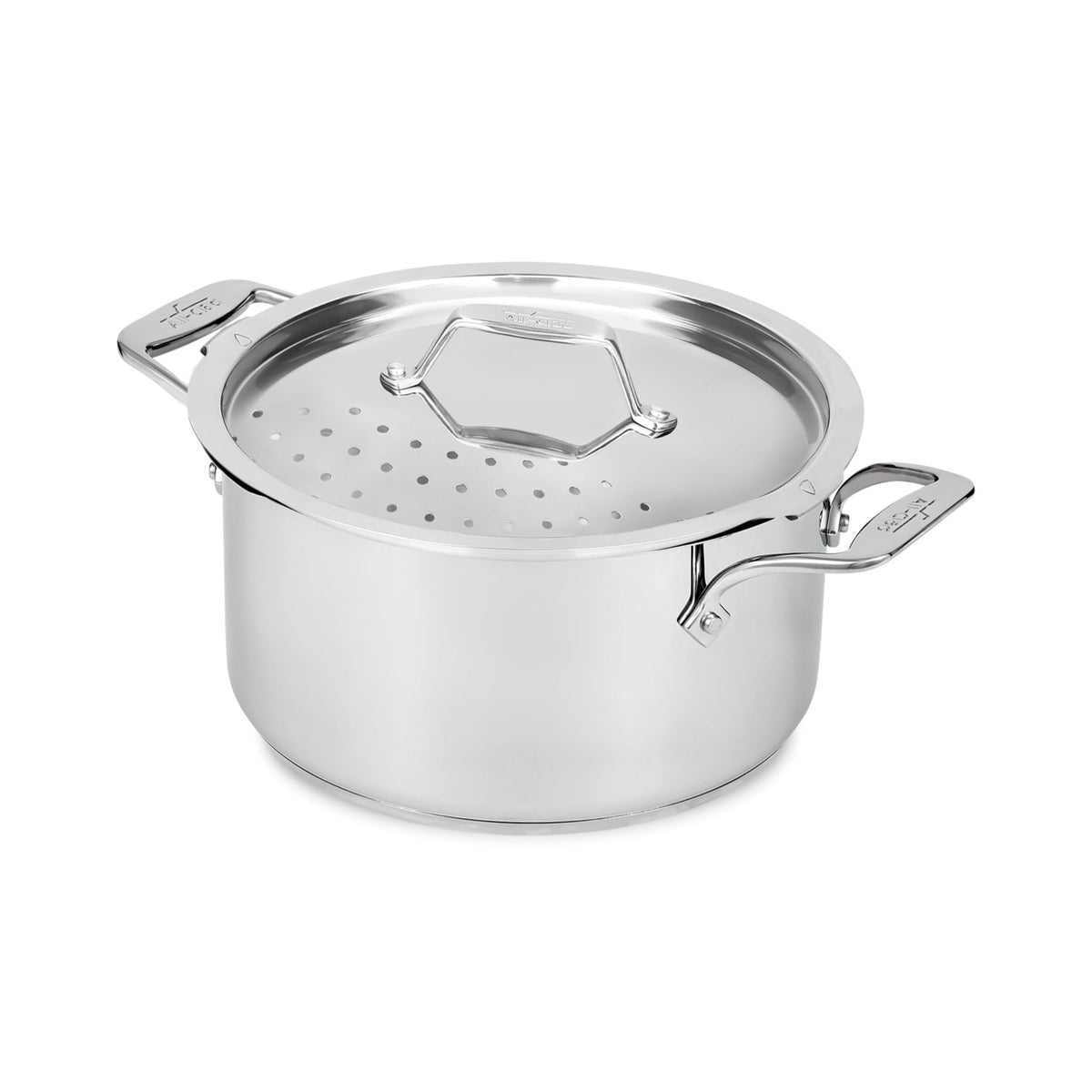 All-Clad Simply Strain 6-Quart Multipot with built-in straining lid for easy draining