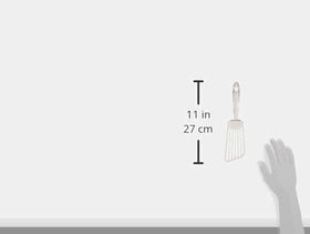 All-Clad slotted turner is dishwasher safe for easy cleanup.