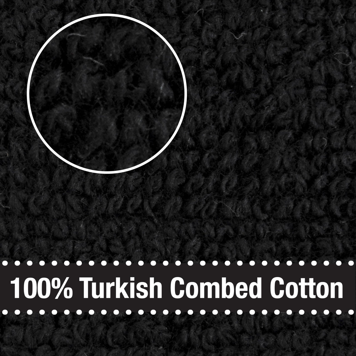 Wave terry loop design helps reach corners for efficient drying.