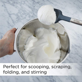 All-Clad mini spoonula silicone head handling small portions