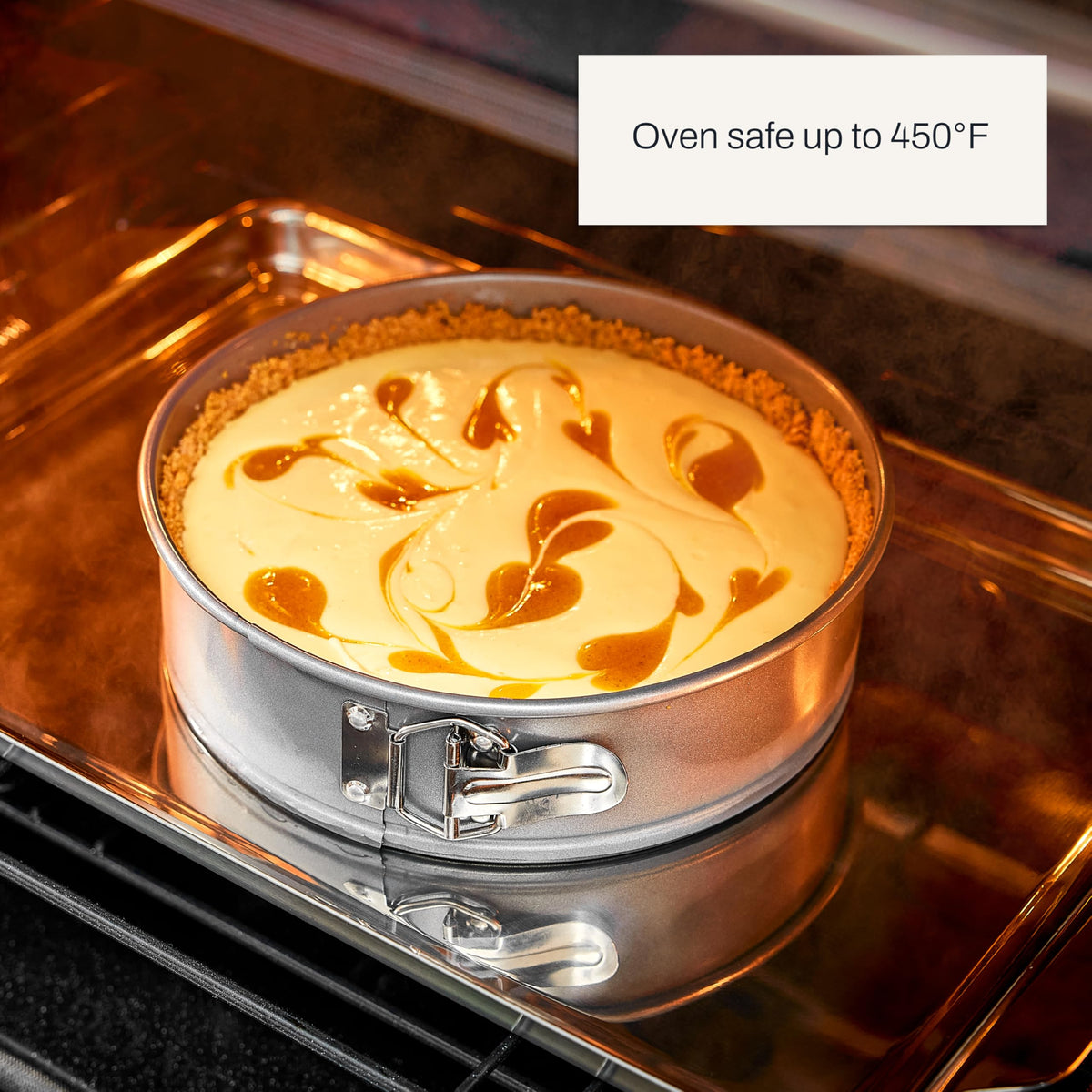 All-Clad springform pan easy-release design facilitates clean unmolding