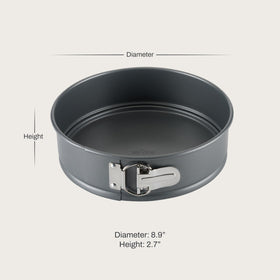 All-Clad heavy-gauge aluminized steel provides even baking in springform pan