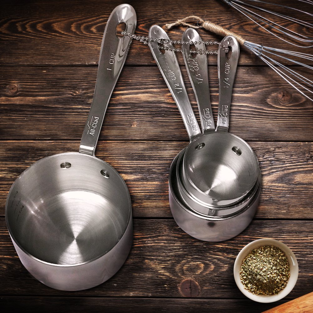 All-Clad 1/2 cup measuring cup with polished finish