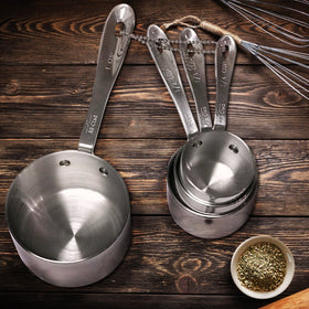 All-Clad 1/2 cup measuring cup with polished finish