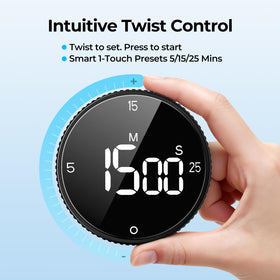 Magnetic attachment keeps the timer securely on metal surfaces