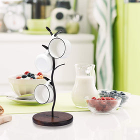 ALLCENER Mug Holder Tree branches securely hold various mug sizes for easy access.