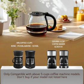 Allcup 5-cup carafe front view highlighting sturdy construction for reliable serving