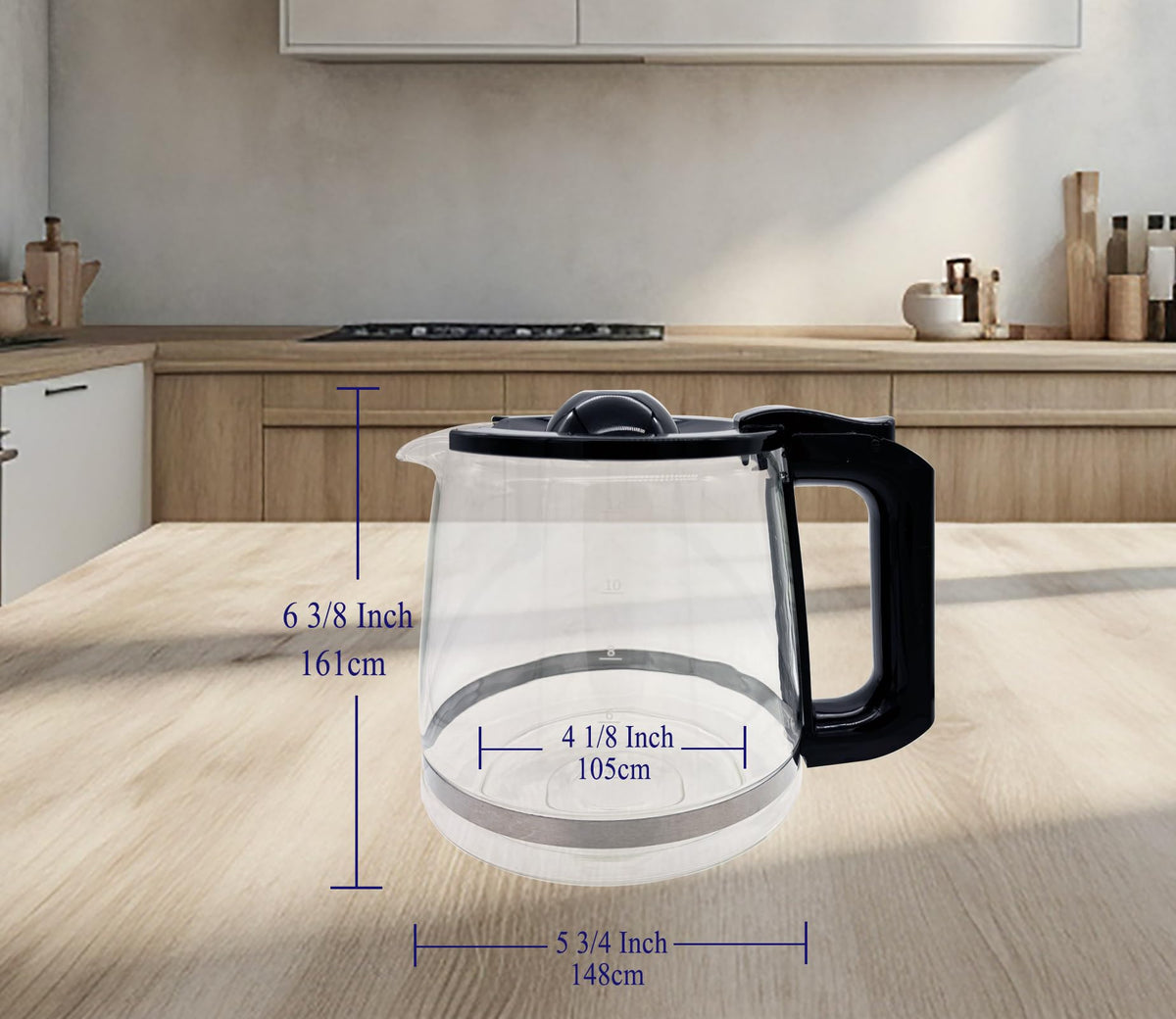 ALLCUP glass carafe compatible with RF100-CP for reliable brewing