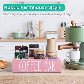 ALELION coffee station organizer removable dividers inside enables flexible configurations for pods and sachets.