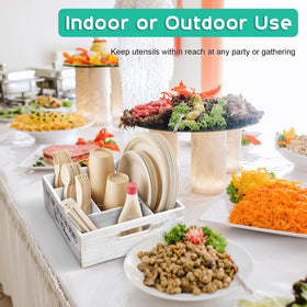 ALELION rustic farmhouse decor adds warmth while supporting efficient serving stations.