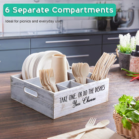 ALELION utensil caddy with sturdy handles for easy transport to BBQs and picnics.