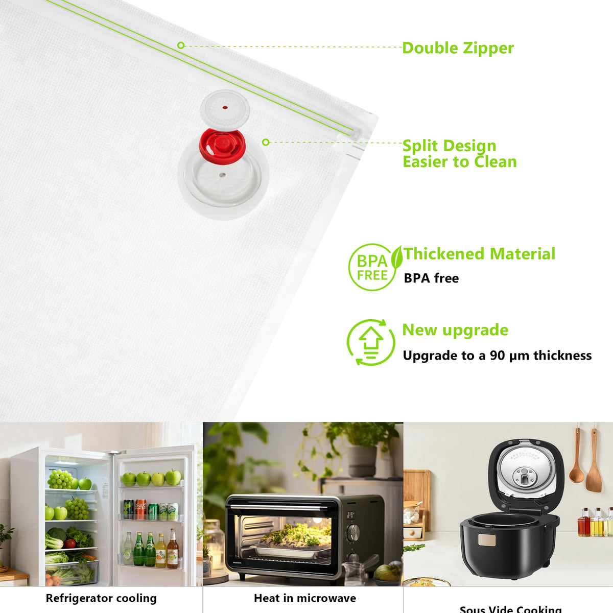 ALLHOPE USB-C charging cable with the vacuum sealer