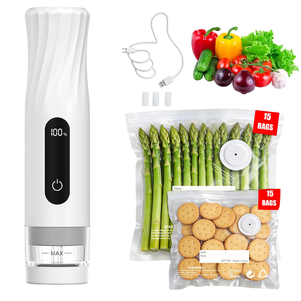 ALLHOPE Compact Vacuum Sealer front view showing portable design for on the go sealing