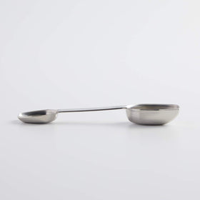 Stainless steel spoon is dishwasher safe and flavor-neutral.