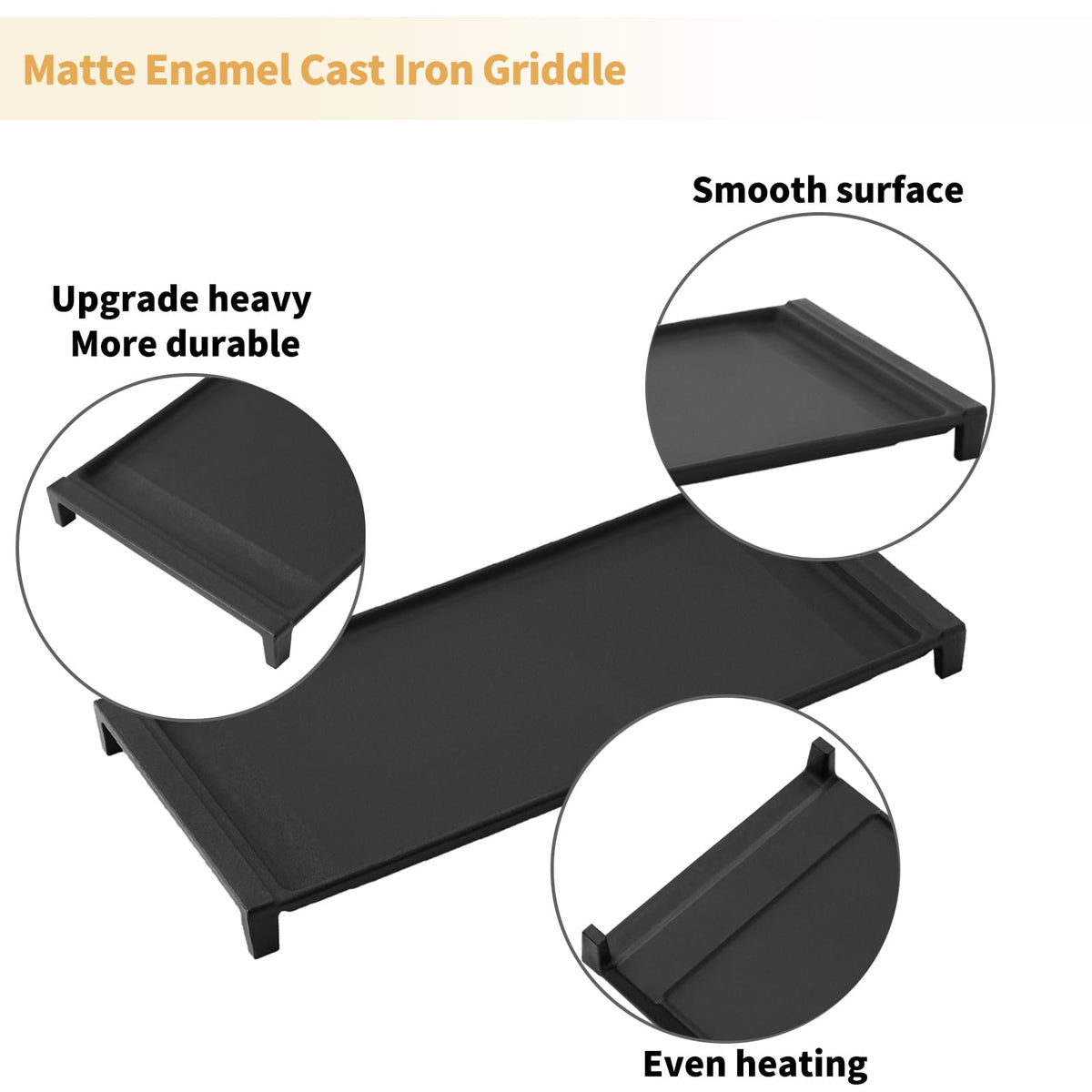 Allstare ge stove top griddle plate maintains consistent heat distribution.
