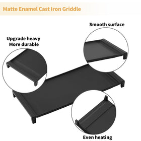 Allstare ge stove top griddle plate maintains consistent heat distribution.