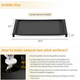 Allstare wb31x49806 flat-top griddle on GE range for even searing.