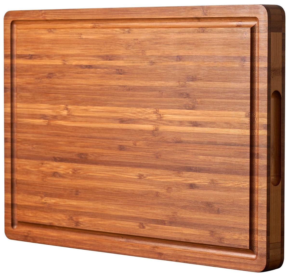 Allsum XL cutting board front view showing a large, sturdy chopping surface