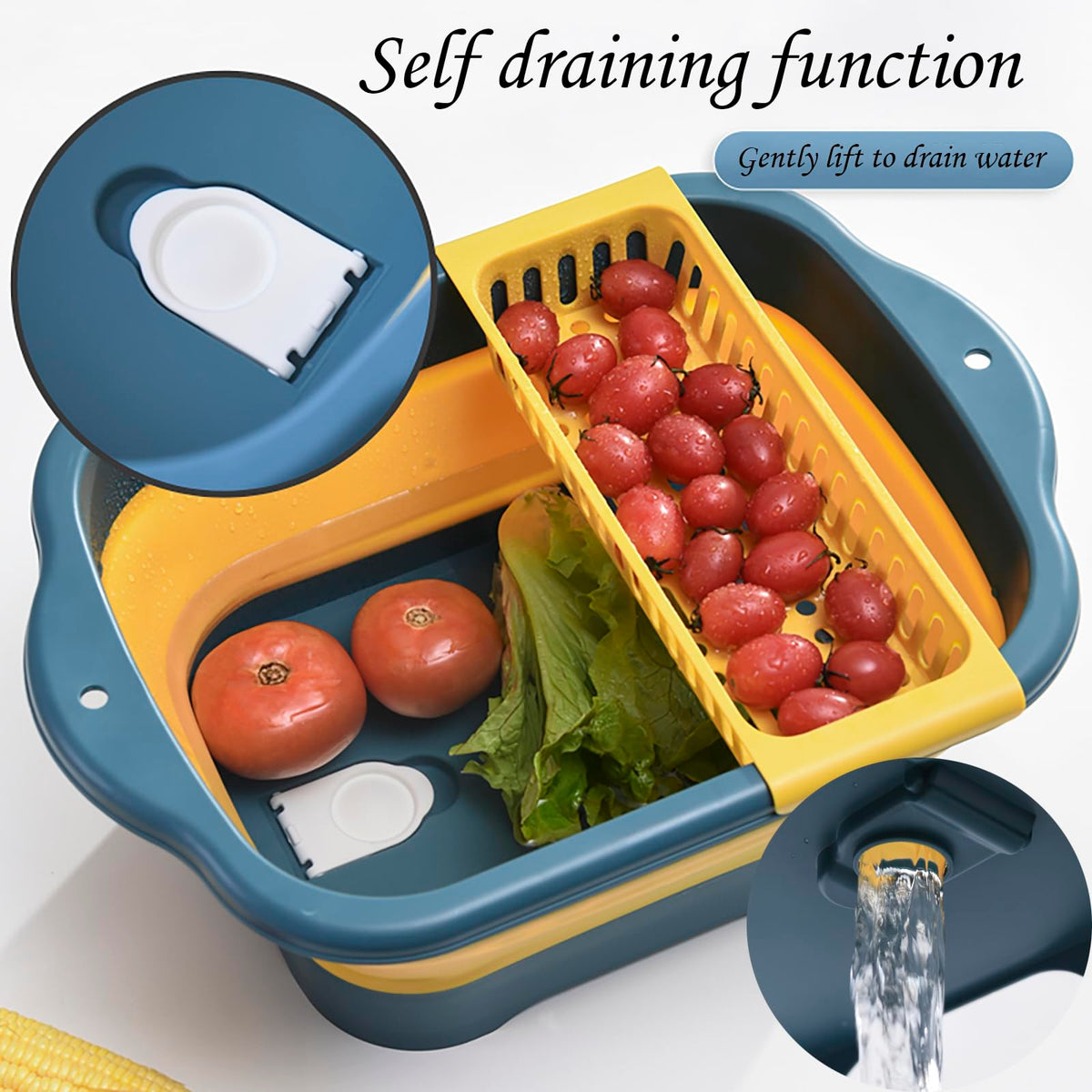 Alltiett dish basin multiuse for washing, rinsing, or storage