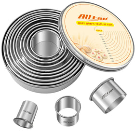 ALLTOP 12-piece round biscuit cutters for precise shapes and consistent results