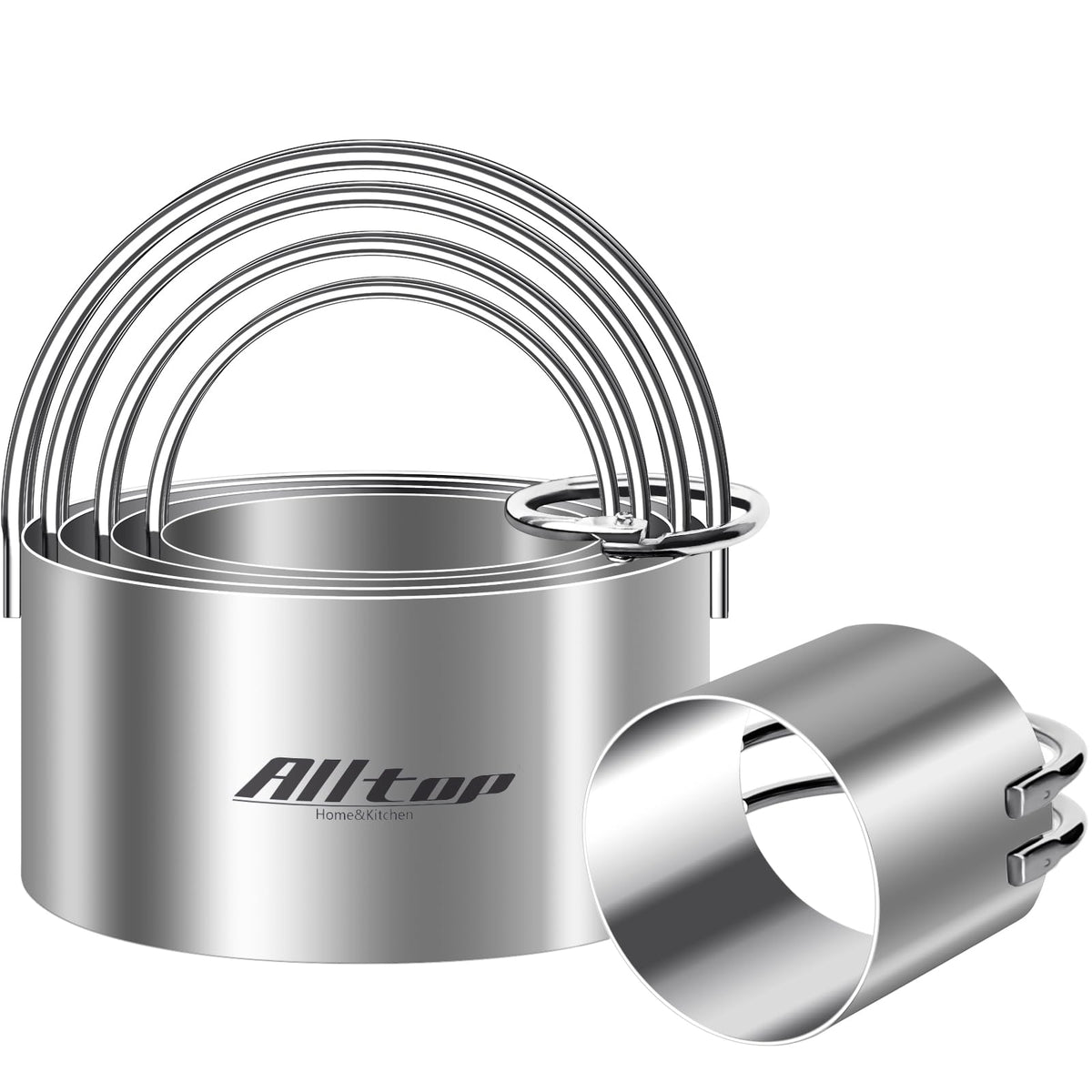Alltop round biscuit cutters with handle offer clean, precise circle cuts.
