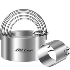 Alltop round biscuit cutters with handle offer clean, precise circle cuts.
