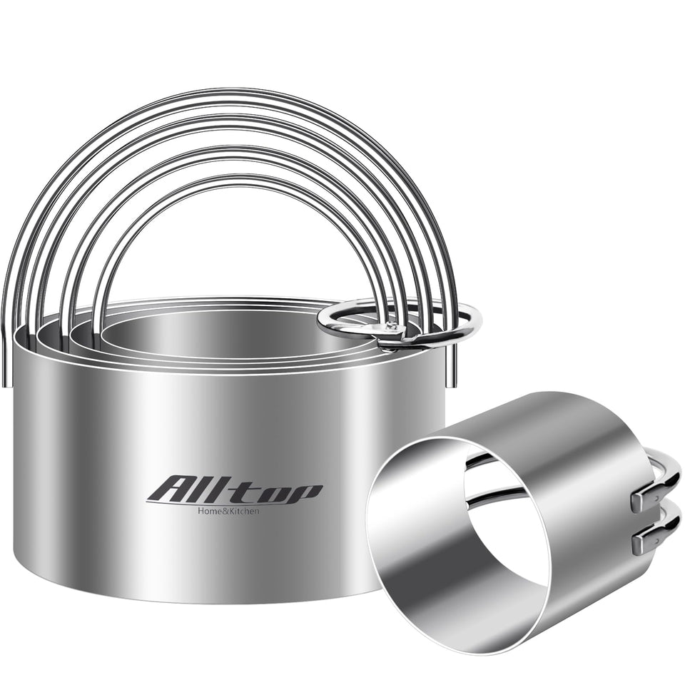 Alltop round biscuit cutters with handle offer clean, precise circle cuts.