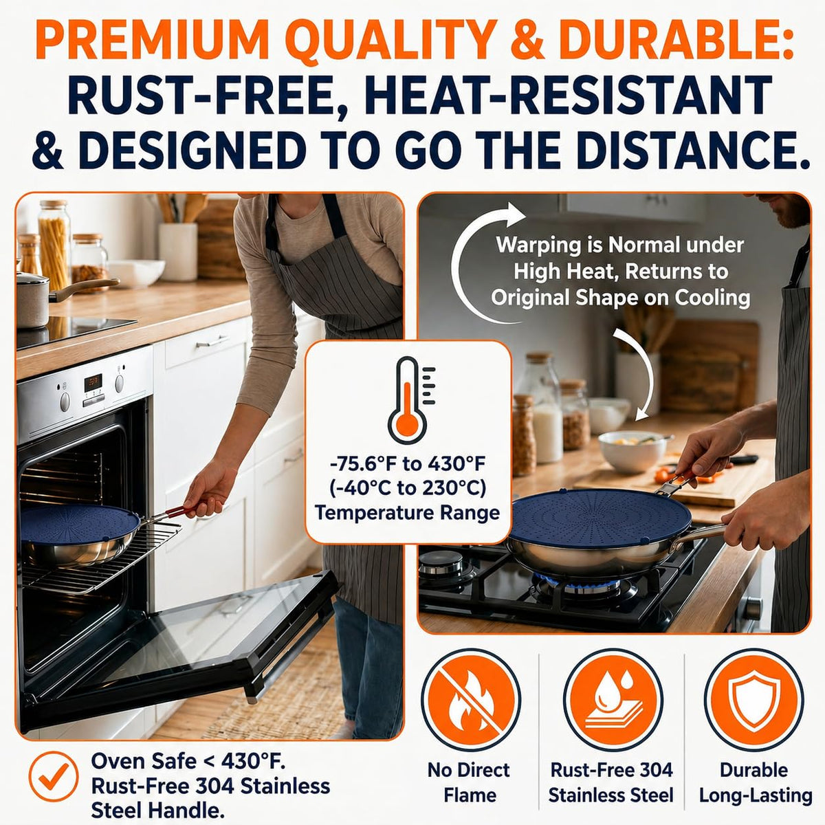 Compact storage with foldable handle saves kitchen space