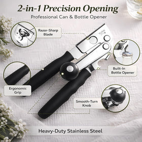 ALLVANA can opener with easy-turn knob for smooth, comfortable can opening.