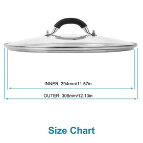ALLWIN 12-inch lid with stainless steel handle for a safe, comfortable grip