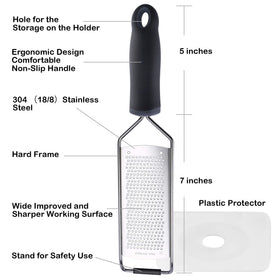 ALLWIN-HOUSEWARE W 8-inch grating surface ideal for larger fruits and cheeses.
