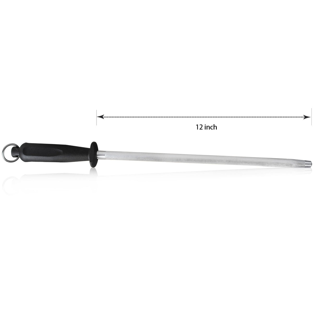 ALLWIN-HOUSEWARE W carbon steel honing rod offers durable long-term edge care.