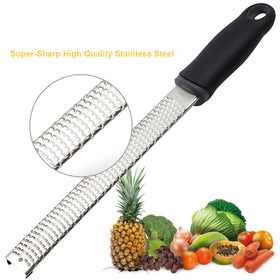 ALLWIN-HOUSEWARE W ergonomic-soft-black-handle for comfortable zesting and grating.