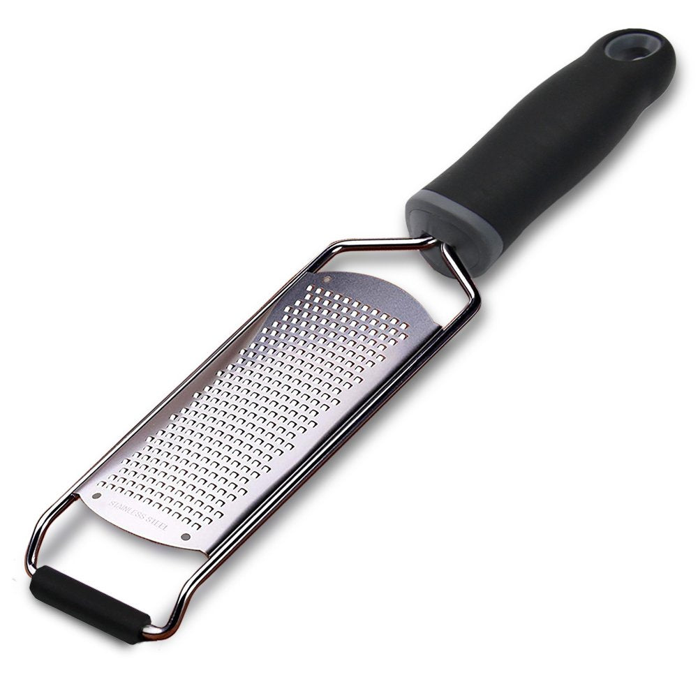 ALLWIN-HOUSEWARE W stainless steel cheese grater with ergonomic handle for comfortable, controlled zesting and grating.