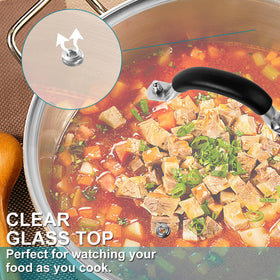 ALLWIN universal-fit 12-inch lid works with round pans and pots