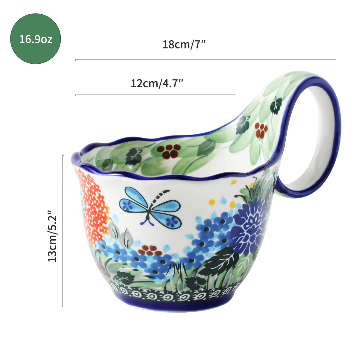 ALMA hand-painted butterflies and flowers enhance your table with color